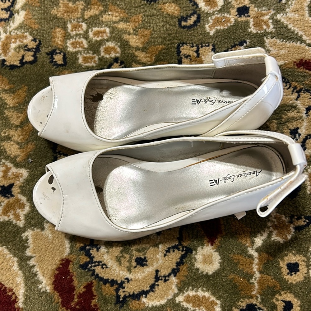 white dress shoes with silver soles